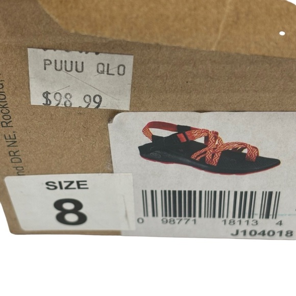 Chaco Gray & Black Sandals Adjustable Strap Toe Sling Size 8 Excellent Condition - Picture 11 of 16